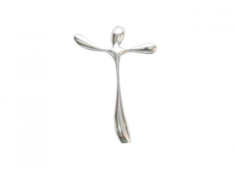 CRUZ GOTA LISA CHICA CRUCES EN PEWTER